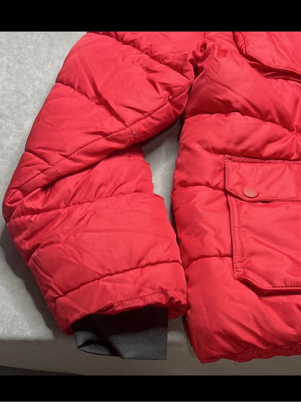 Jordan Kids Red Hooded Puffer Jacket